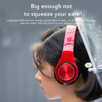 Slúchadlá Bluetooth Farebné LED Svetlá Over-Ear Herné Headset Športové Bezdrôtové Stereo Slúchadlá S Mikrofónom mp3 Prehrávač, Slúchadlá