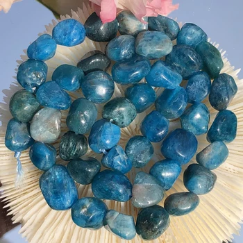 7-10 mm Prírodné Nepravidelný Modrá Apatitu Kameň Korálky Gem Voľné Dištančné Korálky Pre Šperky, Takže DIY Náramok, Náhrdelník Hľadanie 15Inch
