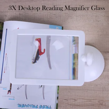 Prenosné 3X 180° Otočná Ploche Čítanie zväčšovacie sklo Sklo s LED Svetlom Presbyopic Zväčšenie Obrazovky