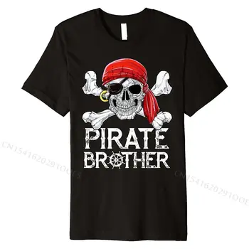 Pirát Brat T shirt Roger Flag Skull & skríženými hnátmi Zbrusu Nový Tlač Tričká Bavlnené Pánske Topy Tričko Tlač