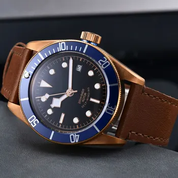 Men41mm Mechanické náramkové hodinky Corgeut black prípade, Miyota 、Seagull Zafírové Sklo Nepremokavé plávať Svetelný Automatické pánske hodinky