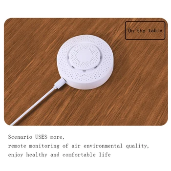 Tuya Wifi Smart Oxidu Uhličitého VOC Detektor Formaldehyd Oxidu Uhličitého Snímač Vzduchu Monitor Smart Home Automation Alarm Detektor
