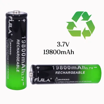 NAJNOVŠIE 1~ 20PCS 18650 batéria 3,7 V, 19800 mAh batera recargable de Li-Ion para linterna LED Caliente Nueva de Alta Calidad