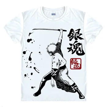 Anime Gintama T Shirt pre Mužov, Ženy, Deti Tshirt 3d Tlač Tee Topy Lete Krátky Rukáv Šaty Harajuku Oblečenie