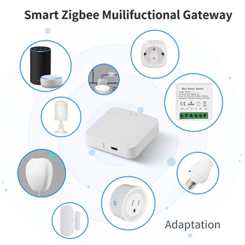 Smart home gateway hub je ovládacie centrum Zigbee zariadenia realizovať celý dom inteligencie prostredníctvom Tuya Inteligentný život alexa