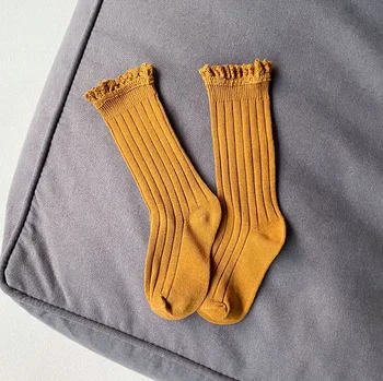 Jar Nové Chlapca A Dievčatá Jednofarebné Ponožky Rebrovaný Kolená Vysoké Dlhé Ponožky Pre Chlapcov Bootes Ponožky Deti Leg Warmers Ponožka