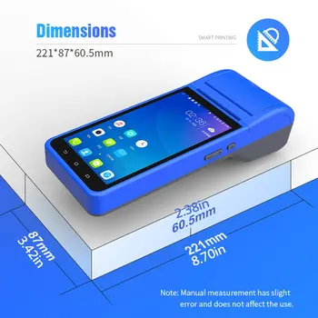 POS-6000 Ručné 58mm Smart Kód Skenovanie pokladne Tepelná Tlačiareň Bezdrôtový Tepelná Tlačiareň Pre Android, 8.1