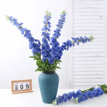 Veľké dlhé Hyacint kvet pobočky hodvábu kvetov falošné flores artificiales byt zdobenie domov svadobné dekor modrá