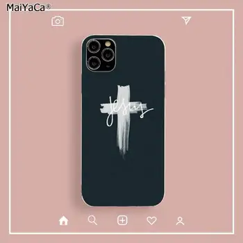 MaiYaCa Ježiša Krista na Kríži Coque Shell Telefón puzdro pre iPhone 11 pro XS MAX 8 7 6 6 Plus X 5S SE 2020 XR fundas