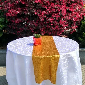 Šampanské Flitrami Oka Textílie Stôl Runner Blikať Iskra Strany Domova Svadobné Party