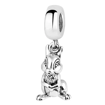 Nové Módne Zvieratá 925 Silver Charms Králik Psa Valentína Darček Pre Ženy Prívesok Fit Originálny Náramok Šperky Láska urob si sám