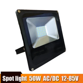 Ultratenké 12 volt LED flood light vodeodolné IP65 50w ac/dc 12-85v LED Reflektor Refletor Vonkajšie osvetlenie nástenné svietidlo floodlight