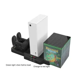 Nové Herné Konzoly Zvislý Stojan Hra Radiče Diskov Prípadoch Polica Pre Xbox Série X/S, 3 Porty USB 2.0 Hub, Chladiaci Ventilátor