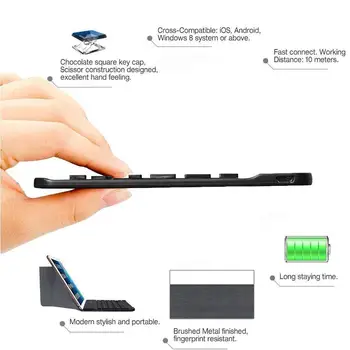 Tablet Pc, Ultra Slim Bezdrôtová Klávesnica Pre Smart Mini Mobile Klávesnici Počítača Tablet Telefón Pre Ipad F5D3