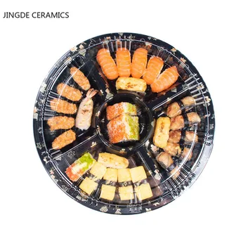 20Pcs Disponibilného priestoru priehľadný kryt PET skladovanie zásobník sushi ovocné občerstvenie fast food úložný box ryža loptu riad