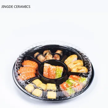 20Pcs Disponibilného priestoru priehľadný kryt PET skladovanie zásobník sushi ovocné občerstvenie fast food úložný box ryža loptu riad