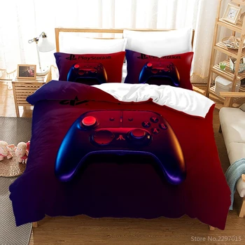 2021 PlayStation 4 Vytlačené 3d posteľná bielizeň Nastaviť Karikatúra Gamepad Perinu Nastaviť obliečka na Vankúš Twin Plný Kráľovná Kráľ Chidren Posteľná Bielizeň