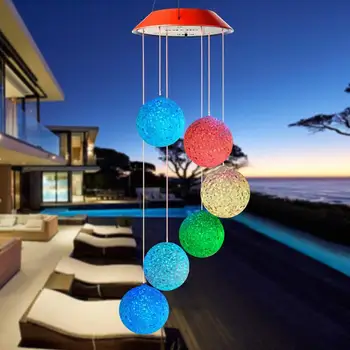 Retro Solárne LED zvonkohry Farby Svetla Prenosné Windbell Svetlo Vonkajšie Záhradné Balkón Cesta Dekor Dary
