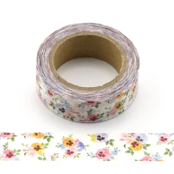Nové 10pcs/set 15 MM*10M Krásny Elegantný kvetinový Dekoratívne Washi Pásky, Papier DIY Scrapbooking Lepidlo Maskovacie Pásky