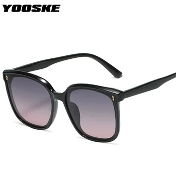 YOOSKE Retro slnečné Okuliare Muži Ženy Luxusné Gradient Sivý Ružový Štvorec Slnečné Okuliare Femlae Jazdy Okuliare Klasické Okuliare UV400