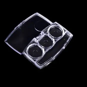 Prázdne Jasné, Plastové Eyeshadow Prípade Mini Obdĺžnik Tvar Rúžu Box Pigment Paletu Zásobník Make-Up Automat Kozmetické Nástroj S 3