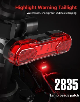 USB Nabíjateľné Svetlo na Bicykel MTB Bicykel Predné Zadné zadné svetlo na Bicykli Bezpečnostné Výstražné Svetlo Požičovňa Lampa Flashligh Bicykli Accessorie