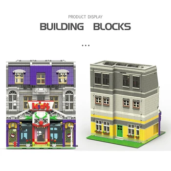 2329pcs Joker Raj Nápady Streetview Budovy Hračky Nastaviť Stavebné Bloky Mesto Kreatívne Architektúry Modelu Deti Deti Darčeky