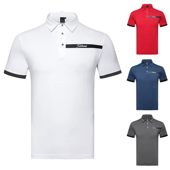 2021 Športové oblečenie Golf pánske, Krátky Rukáv T-shirt Rýchle Suché a Vetrané Polo Tričko Bežné Vrchole Letné