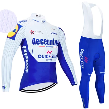 2021 Quickstep TÍM Cyklistika JERSEY Nohavice, Športové oblečenie, muži Ropa Ciclismo Jar Normálne Dlhý rukáv, jazda na bicykli, Maillot Culotte oblek