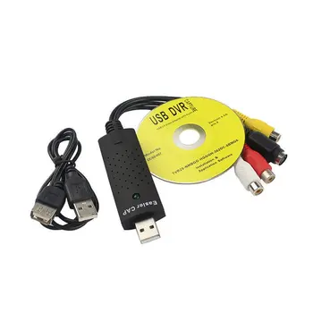 USB 2.0 Audio Capture Adaptér VHS VIDEO na TV DVD Converter, Digitálne Video Grabber, Záznamník Zariadenie pre Windows PC