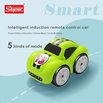 Mini RC Inteligentný Senzor, Auto Rádiom Riadené Elektrické Roztomilý Autá Diaľkové Ovládanie Auta Cartoon Režim Smart Hudby Svetla Vozidla Hračka