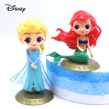 Disney Mrazené Q Verzia Hračka Hand-Made Plastová bábika Princezná ozdoby Snow White Bell Bábika Cartoon Hračka