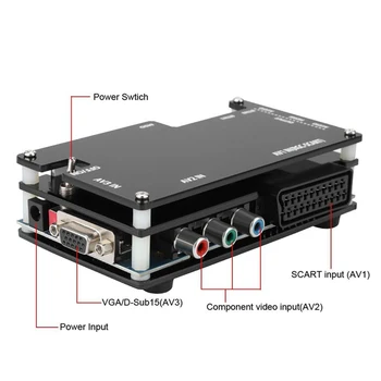 OSSC kompatibilný s HDMI Prevodník Držiak pre Odrazové Herné Konzoly Open Source Scan Converter pre PlayStation 2 1 Xbox Sega a Atari