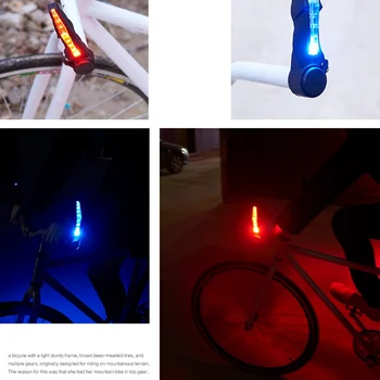 Bezpečnostné Upozornenie Bezpečnostné Upozornenie Bicyklov Svetla Bike LED Svetlo Predné Zadné Ostrohové zadné svetlo Prenosné Cyklistické Svetlo Bike Príslušenstvo