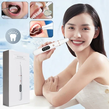 Elektrické Zuby zubného kameňa Odstraňovač Zubného Plaku Škvrny Čističom Zubnému Kameňu Zubov USB Nabíjateľné zariadenie s LED Ústne Zrkadlo