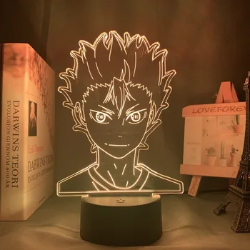 Dieťa Stolové Lampy, Akryl Led Nočné Svetlo Anime Haikyuu Shoyo Hinata Obrázok pre Deti Spálňa Decor Nočného Pohode Manga Gadget