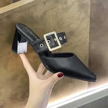 2021 nový príchod ženy sandále kvalitné kožené sandále ukázal prst pracky lete ležérne topánky žena Módne sandále ženy