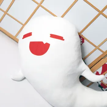 Anime Hry Genshin Vplyv Hu Tao Roztomilé Biele Ghost Plyšové Mäkké Bábiky Vankúš Cosplay Cartoon Gauč Vankúš Hračka Darček K Narodeninám