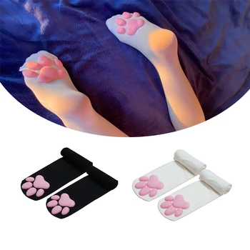 Nové Lolita 3D Mačací Pazúr Prst Ponožky pre Ženy, Dievčatá Kawaii Čiapky Roztomilý Darček Sexy Packa Podložky Cosplay Stehná Vysoké Socking 2021