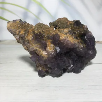 Prírodné Fluorite Geode Kremenné Kryštály Vzor Bytového Zariadenia, Dekorácie Feng Shui Uzdravenie Surové Fialová Druzy Drahé Kamene