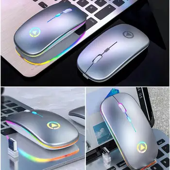 RGB Bezdrôtová Myš Bezdrôtová 5.0 Myši Počítača Tichý USB Mause Nabíjateľná Ergonomické Notebook Myší 5.0 Bluetooth Myš