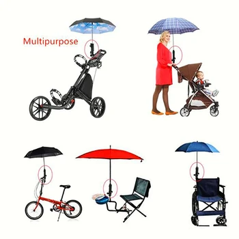Multifunkčné Umbrella Stand Golf Cart Push Dáždnik, Držiteľ Uhol Nastaviteľná Rukoväť Konektor Pre Požičovňa Rybárskych Košíka
