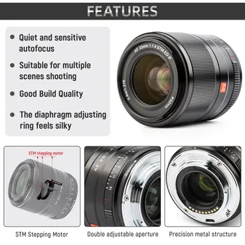 VILTROX 33 mm F1.4 STM Objektív Kamery Automatické Zaostrenie Pevné Zaostrenie Objektívu APS-C Pre Fuji X Mount Objektív Fotoaparátu X-T3 X-T30 X-T20 X-T100 X-Pro2