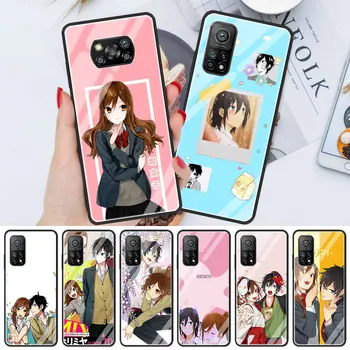 Horimiya Sladké Anime Tvrdeného Skla Telefón puzdro Pre Xiao Mi 11 Ultra 11i 9T 10 TON Lite 5G Poznámka 10 Pro Poco X3 NFC Fundas Kryt