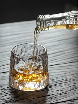 Román Tvorivé Hrubé Crystal Whisky Poháre Sklo Spriadanie Topy Dizajn Kladivo Pohárov Vína Ducha XO Brandy Pohár poháre na víno