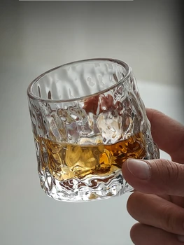 Román Tvorivé Hrubé Crystal Whisky Poháre Sklo Spriadanie Topy Dizajn Kladivo Pohárov Vína Ducha XO Brandy Pohár poháre na víno