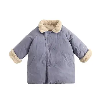 Zimné nový kórejský pribrala detí bavlna čalúnená bunda baránok dole bavlna čalúnená bunda oblečenie detí, teplá bunda
