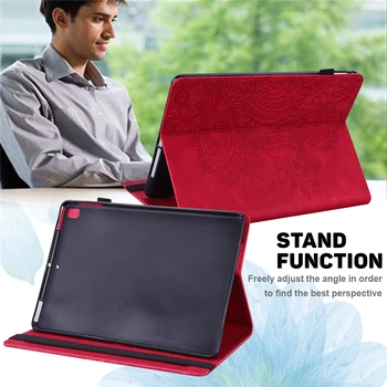 Pre Samsung Galaxy Tab A7 10.4 2020 SM-T500 T505 T507 Módne Plastický 3D Kvet Prípade Slim PU Kože Flip Magnetický Stojan, Kryt