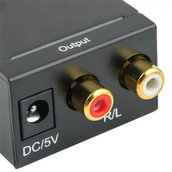 Digitálneho na Analógový Audio Prevodník Optického Vlákna Toslink Koaxiálny Signál na RCA R/L Audio Dekodér Zosilňovač