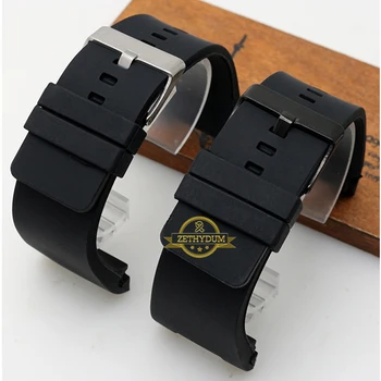 Silikónové gumy náramok 32mm watchband pre diesel hodinky remienok náramkové hodinky pásmo pre DZ1216 DZ1273 DZ4246 DZ4247DZ287 sledovať band